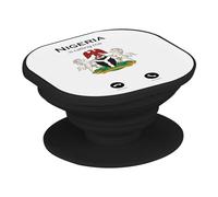 Support Téléphone Extensible - Nigeria is Callling Me Coat of Arms History - Poignée Grip de Maintien et Stand Vidéo pour Smartphone Compatible Tous Modèles Imprimé en France
