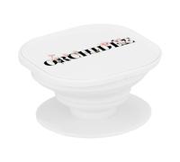 Support Téléphone Extensible - Orchidée Fleurs Minimaliste Chic Jardin Amour - Poignée Grip de Maintien et Stand Vidéo pour Smartphone Compatible Tous Modèles Imprimé en France