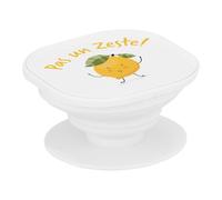 Support Téléphone Extensible - Pas Un Zeste Mignon Humour Jeu de Mot Citron - Poignée Grip de Maintien et Stand Vidéo pour Smartphone Compatible Tous Modèles Imprimé en France