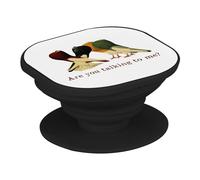 Support Téléphone Extensible - Pigeons - are You Talking to me? Biology Illustration Ancient Poignée Grip de Maintien et Stand Vidéo pour Smartphone Compatible Tous Modèles Imprimé en France