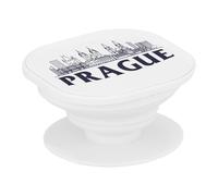 Support Téléphone Extensible - Prague Minimalist Voyage Tchéquie Culture Architecture - Poignée Grip de Maintien et Stand Vidéo pour Smartphone Compatible Tous Modèles Imprimé en France
