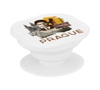 Support Téléphone Extensible - Prague Vintage Voyage Tchéquie Carte Postale - Poignée Grip de Maintien et Stand Vidéo pour Smartphone Compatible Tous Modèles Imprimé en France