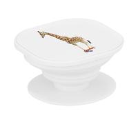 Support Téléphone Extensible - Skate Girafe Collage Vintage Illustration Art Humour Parody Animal - Poignée Grip de Maintien et Stand Vidéo pour Smartphone Compatible Tous Modèles Imprimé en France