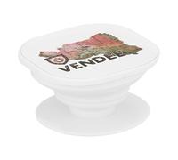 Support Téléphone Extensible - Vendée 85 Departement La Roche sur Yon Carte Ancienne - Poignée Grip de Maintien et Stand Vidéo pour Smartphone Compatible Tous Modèles Imprimé en France