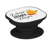 Support Téléphone Extensible - Vivre Aimer Aboyer Chien Animaux de Compagnie - Poignée Grip de Maintien et Stand Vidéo pour Smartphone Compatible Tous Modèles Imprimé en France