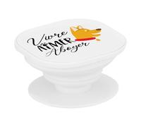 Support Téléphone Extensible - Vivre Aimer Aboyer Chien Animaux de Compagnie - Poignée Grip de Maintien et Stand Vidéo pour Smartphone Compatible Tous Modèles Imprimé en France