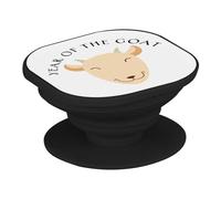 Support Téléphone Extensible - Year of The Goat Chinese Astrology Sign Zodiac Animal Horoscope Drawing - Poignée Grip de Maintien et Stand Vidéo pour Smartphone Compatible Tous Modèles Imprimé en