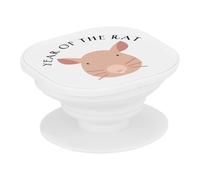 Support Téléphone Extensible - Year of The Rat Chinese Astrology Sign Zodiac Animal Horoscope Drawing - Poignée Grip de Maintien et Stand Vidéo pour Smartphone Compatible Tous Modèles Imprimé en