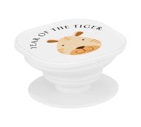 Support Téléphone Extensible - Year of The Tiger Chinese Astrology Sign Zodiac Animal Horoscope Drawing - Poignée Grip de Maintien et Stand Vidéo pour Smartphone Compatible Tous Modèles Imprimé en