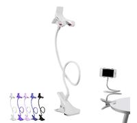 Support Téléphone Lit, Support Téléphone Avec Col De Cygne Flexible Long Bras, Pince De Fixation Pour Téléphones Portable, Supports Lazy Telephones Pour Filmer, Bureau, Table, Tête De Lit(B-)
