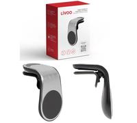 Support téléphone - LIVOO - Magnétique - Métal - Noir - Compatible tous téléphones