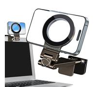 Support Téléphone Magnétique pour Ordinateur et Bureau - Compatible iPhone, Smartphone, Tablette - Fixation Magsafe Ultra-Forte - Métal, Éco-Friendly, Télétravail
