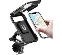 Support Téléphone Moto Antivol Étanche - Fixation Guidon 720° Bras Double Rotule Pour Smartphones 5.5-6.8 Pouces