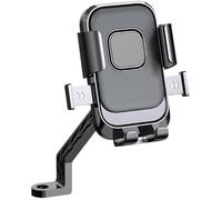 Support Téléphone Moto pour XL Ironhead/XLCR/XL Evolution Evo / XL883N, Smartphone Rotatif à 360° Libération Absorption Chocs Antidérapante Accessoires Motos,A Rearview Mirror