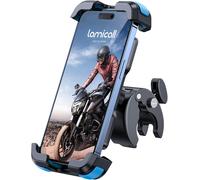 Support Téléphone Moto,Support Téléphone Vélo-Support Guidonavec Avec Pince De Guidon À Dégagement Rapide Pour Iphone 17/16/15/14/13 Pro Max,Xs Xr Se,Samsung,Smartphone 4.7-6.8"",Bleu