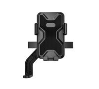 Support téléphone Moto vélo rétroviseur Rotation 360° Antichoc antidérapant avec Verrouillage sécurisé en Une Seconde et Angle de Vue réglable (Noir - Design Lisse)