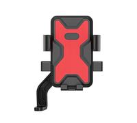 Support téléphone Moto vélo rétroviseur Rotation 360° Antichoc antidérapant avec Verrouillage sécurisé en Une Seconde et Angle de Vue réglable (Rouge)
