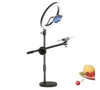 Support Téléphone Overhead - Selfie Ring Light Trépied Caméra Bras Articulé | Éclairage vidéo LED pour l'enseignement, la photographie, le vlogging, le streaming zoom, la configuration de studio de