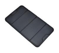 Support Téléphone Portable Pliable en PU Noir pour Tableau de Bord | Coussinet Antidérapant Multi-surfaces, Maintien Stable sur Bureau, Usage pour Conducteurs et Travailleurs