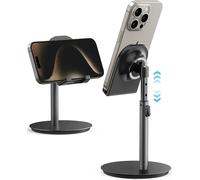 Support Téléphone Portable Pour Bureau,Support Iphone Réglable En Hauteur Et Angle,Support Telephone Mobile Pour Tous Les Écrans De 4 À 11 Pouces Pour Iphone,Ipad,Samsung (Noir)(Q712)