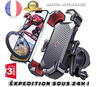 Joyroom Support pour téléphone de vélo 360 ° Ver support de téléphone de vélo universel pour support de téléphone portable de 4.7 à 7 pouces support antichoc Clip GPS Black and Red