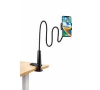 Support Téléphone pour Lit avec Bras Flexible à Col de Cygne - Support Smartphone Rotation 360° Réglable - Compatible iPhone 7 8 X XS 11 12 13 14 15 16 17 Pro Samsung Huawei Honor - 4 à 6,5 Pouces