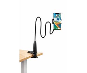 Support Téléphone pour Lit avec Bras Flexible à Col de Cygne - Support Smartphone Rotation 360° Réglable - Compatible iPhone 7 8 X XS 11 12 13 14 15 16 17 Pro Samsung Huawei Honor - 4 à 6,5 Pouces