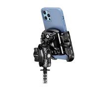 Support Téléphone pour Potence Fourche Moto, Système Verrouillage Déverrouillage 1 Seconde, Compatible avec Tubes 12 Mm À 25,4 Téléphones 4'' 7,2''