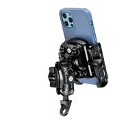Support Téléphone pour Potence Fourche Moto, Système Verrouillage Déverrouillage 1 Seconde, Compatible avec Tubes 12 Mm À 25,4 Téléphones 4'' 7,2''