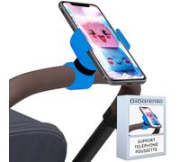 Support Telephone Poussette Universel Convient aux Smartphones jusqu'a 7,6" Bleu