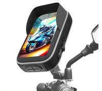 Support Telephone Scooter Coque Etanche avec Housse antireflet Compatible avec Les Telephones Portables jusqu'a 7,5" Convient aux retroviseurs des Motos et Scooters