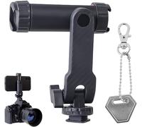 Support Telephone Trepied, Stabilisateur Smartphone avec Clé, Adjustable Adaptateur pour Montage sur Trépied De Téléphone Universel Rotatif à 360° Pince Telephone Trepied