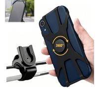 Support Téléphone Universel pour Vélo et Moto - Fixation de Guidon Robuste avec Absorption des Chocs, Rotation à 360 Degrés, Installation Facile Sans Outils, Compatibilité Smartphones 4”-7,5”