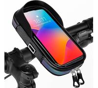 Support Téléphone Vélo Etanche Réfléchissant,Sacoche Guidon Cadre Vélo Vtt Moto Avec Étui Tactile Transparent En Tpu,Rotatif À 360 °,Trou D'écouteur Pour Smartphone De 4,5 À 7,0 Pouce