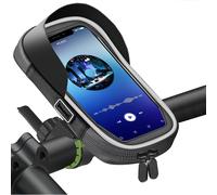 Support Téléphone Vélo Etanche,Sacoche Velo,Accessoire Velo Indispensable,Porte Telephone Moto Avec Étui Tactile Transparent En Tpu,Rotatif À 360 ° Pour Smartphone De 5.5-7.0 Pouce (Noir)