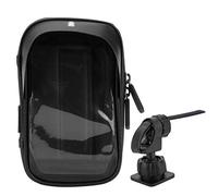 Support Téléphone Vélo Étanche Universel 6 - 7 Pouces, Sac Rigide avec Rotatif 360 Degrés - Protection Antichoc, Zipper Imperméable, Vision Large pour Cyclisme (Coque rigide noire de type A, 6 pouces)