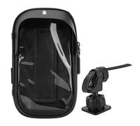 Support Téléphone Vélo Étanche Universel 6 - 7 Pouces, Sac Rigide avec Rotatif 360 Degrés - Protection Antichoc, Zipper Imperméable, Vision Large pour Cyclisme (Coque rigide noire de type A, 7 pouces)