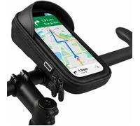 Support téléphone vélo moto trottinette scooter poussette - Sacoche étanche rotative 360° guidon smartphone 5,5 à 8"" Phonillico®