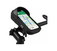 Support téléphone vélo moto trottinette scooter vtt poussette - Sacoche étanche rotation 360 porte téléphone pour guidon smartphone de 5,5 à 8