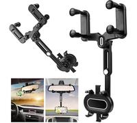support telephone voiture, 360° Rotation Fixed Car Phone with One Button Release for Car, Mobile Phone, Dashboard &amp Windshield