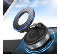 Support Téléphone Voiture avec Ventouse Puissante & Magnétique-Rotation 360°,Fixation Ultra-Stable,Compatible iPhone 17/16/15/14