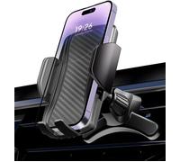 Support Telephone Voiture Grille Aeration, Porte Téléphone Voiture, Accroche En Acier, 360° Rotation, Bouton De Libération, Socl