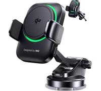 Support Telephone Voiture Induction, Qi2 15W Rapide Chargeur Compatible Avec Magsafe Voiture, Rotation 360° Grille D'Aération Chargeur Sans Fil Voiture Compatible Avec Iphone 17 16 15 14 13 Serie