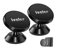 Support Telephone Voiture, [Lot de 2] Porte Téléphone Voiture Universel 360° Rotation, Magnetique Portable Aimant Adhésif