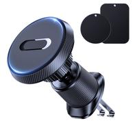 Support Téléphone Voiture Magnétique, Aimants Ultra-Puissants, Compatible Smartphones 4-7"", Rotation 360°