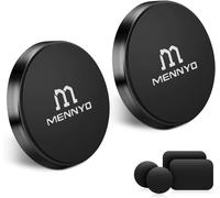 Support Téléphone Voiture Magnétique,Lot De 2 Aimant De Téléphone Avec Plaques De Métal Collé Sur Tableau De Bord Mur Aimant Autocollant Compatible Avec Iphone Samsung Galaxy/Note Huawei(Q366)