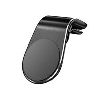 Support Téléphone Voiture Magnétique Puissant - Porte Téléphone Grille d'Aération Universel en Alliage d'Aluminium - Fixation Stable en L Rotation 360° Compatible avec iPhone, Samsung, Xiaomi