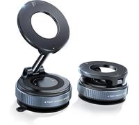 Support Téléphone Voiture Magnétique Ventouse,Compatible avec MagSafe,Porte Telephone Voiture Réglable à 360° & Pliable pour iPhone 16 15 14 13 12 Pro Max Plus 16E,sur Miroir/Verre/Gym,Noir