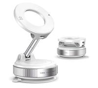 Support Téléphone Voiture Magnétique Ventouse pour Fiat 124 Spider I 2016-2020, Réglable à 360° & Pliable Porte Telephone Voiture sous Vide Phone Holder Car,White