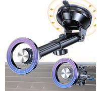 Support Telephone Voiture Magsafe【2 en 1】Porte Téléphone Voiture Aimanté【360°Rotation】Porte Smartphone Voiture Crochet Ventouse Voiture pour iPhone 15 14 13 12 Pro Max Plus et étui MagSafe Smartphones